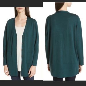 EILEEN FISHER merino wool v neck snap button cardigan. XL FINAL PRICE NO OFFERS
